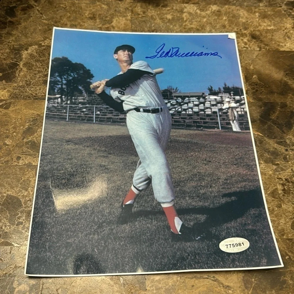 - Ted Williams Boston Red Sox autograph photo